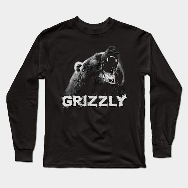 Grizzly Bear Long Sleeve T-Shirt by Abili-Tees